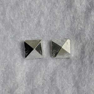 Square Pyramid Stud Earrings